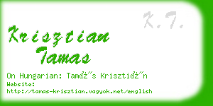krisztian tamas business card